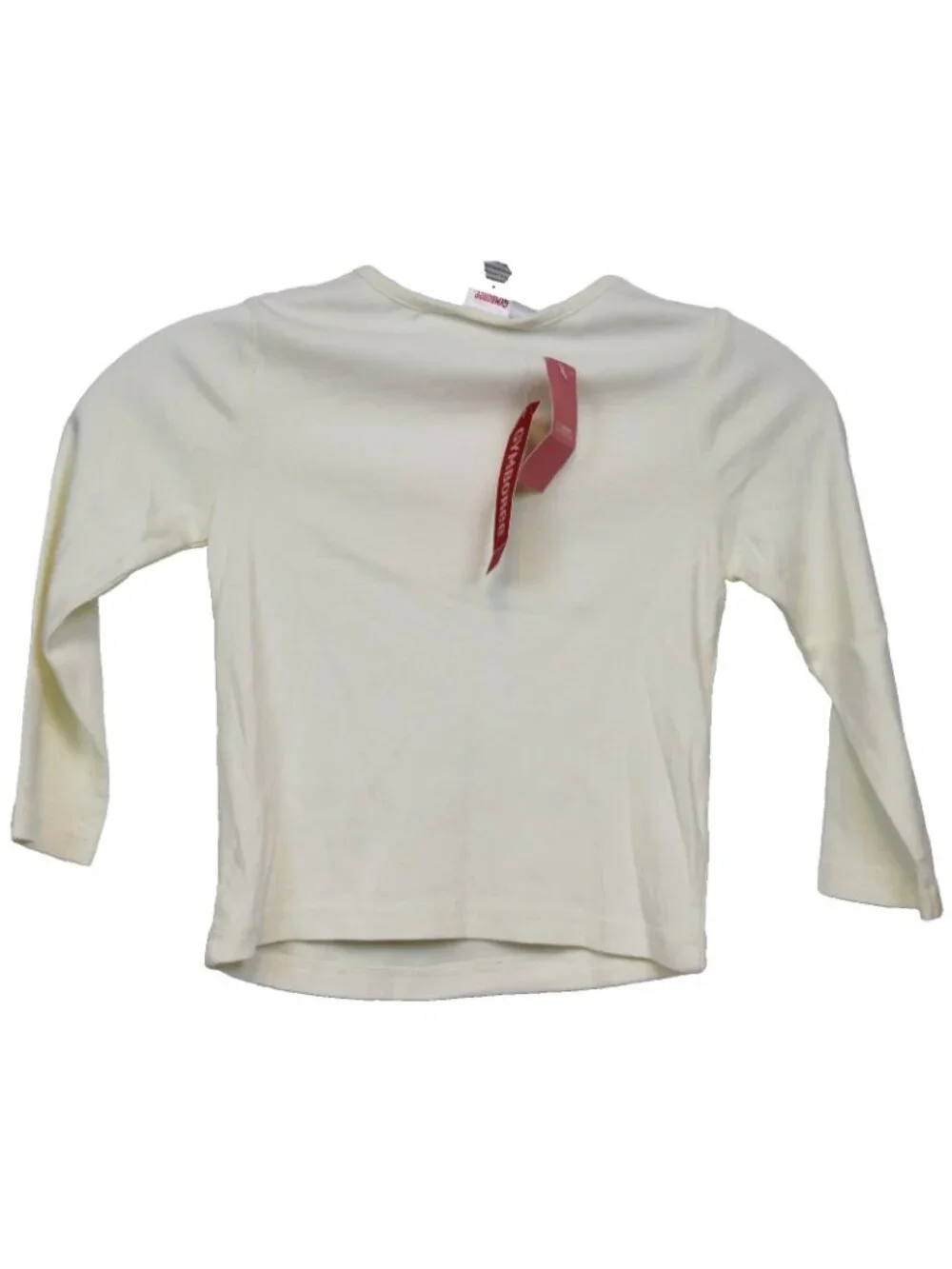 2007 Gymboree Holiday Classics White Shirt sz 5 Gold Animal Print Sequins Spots